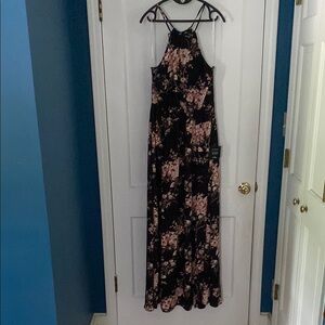 Floral Halter Maxi Dress